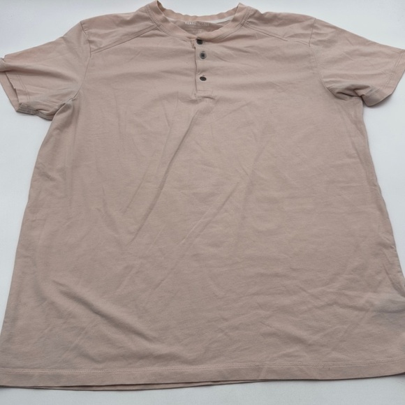 Men’s Kenneth Cole Pink/Peach 3 Button T-Shirt medium - Picture 2 of 9